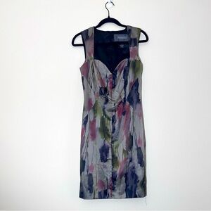 JAYGODFREY Abstract Sheath party Cocktail sweetheart neckline dress size 8 NEW